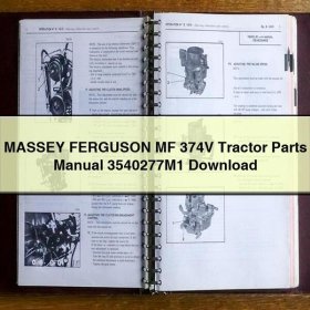 MASSEY FERGUSON MF 374V Tractor Parts Manual 3540277M1