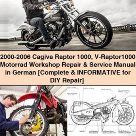 Cagiva Raptor 1000 V-Raptor 1000 Motorcycle Workshop Repair & Service Manual (German)