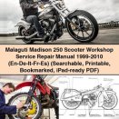 Malaguti Madison 250 Scooter Workshop Service Repair Manual 1999-2010 (En-De-It-Fr-Es) (Searchable Bookmarked iPad-ready)