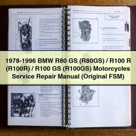 1978-1996 BMW R80 GS (R80GS)/R100 R (R100R)/R100 GS (R100GS) Motorcycles Service Repair Manual (Original FSM)