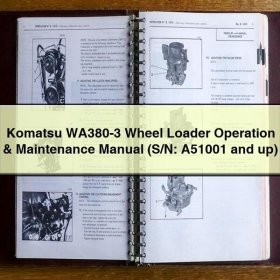 Komatsu WA380-3 Wheel Loader Operation & Maintenance Manual (S/N: A51001 and up)