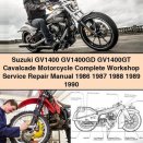 Suzuki GV1400 GV1400GD GV1400GT Cavalcade Motorcycle Complete Workshop Service Repair Manual 1986 1987 1988 1989 1990