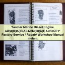 Yanmar Marine Diesel Engine 3JH3(B)(C)E(A) 4JH3(B)(C)E 4JH3CE1 Factory Service/Repair/ Workshop Manual